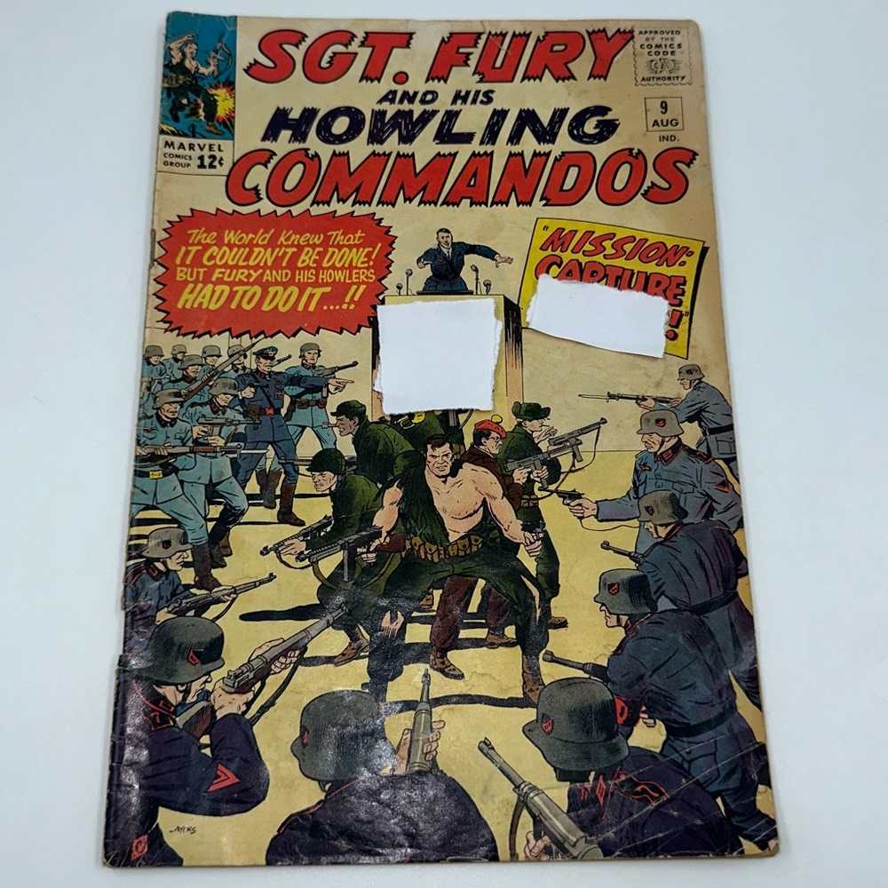 Vintage Marvel Sgt. Fury And His Howling Commandos AUGUST 1964 Comic Book